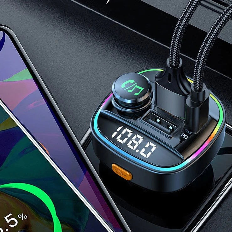 Bluetooth FM Transmitter - Enjoy optimal audio quality and sufficient battery life!