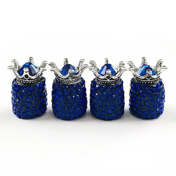 bouchon pneu voiture strass bleu