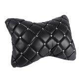 coussin voiture pour la nuque en cuir avec diamant