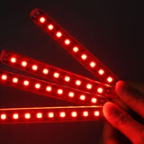 kit led voiture de 4 barres rouge