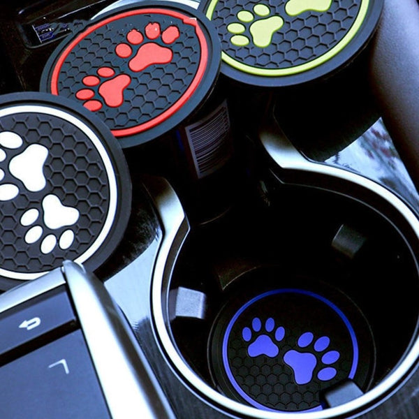 sous verre pour voiture avec motif pattes de chien