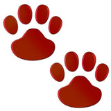 stickers voiture pattes de chien rouge