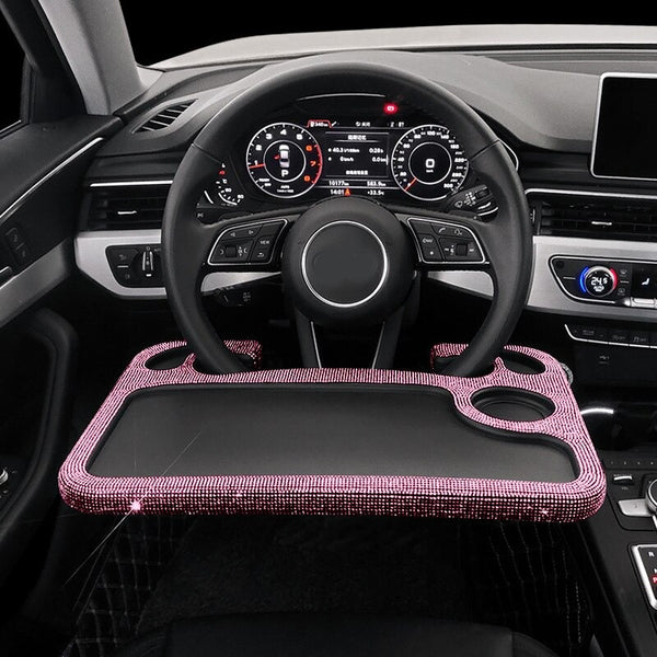 tablette repas voiture rose